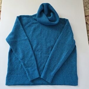 LOFT Turqiouse Blue Cowl Neck Sweater Size XL